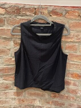 Kora Black Textured Sleeveless Tank